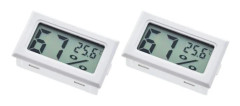 6/4/2 st Digital LCD Termometer Hygrometer Inomhus Mini Elektronisk Temperatur Luftfuktighetsmätare Sensor Väderstation 2pcs white
