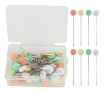 100 st sy stift, sömnad, fixering, färgnål, hushåll, DIY, handgjorda smyckeskomponenter (ljus plommonblomma)