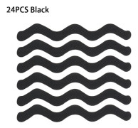 24PCS Anti-Slip Strips Bath Safety Strips SVART S-SHAPED black S-shaped