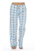 Dam Pyjamasbyxor med Fickor, Mjuka Flanellrutiga Pyjamasbyxor för Kvinnor