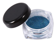 8g Professionellt nagelkonst spegelglitterpulver glänsande pigmentdamm med borste färg blå