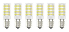 E14 LED-lampor, Kallt vitt (6000K), AC220-240V, Flimmerfri, Ej dimbar, 300 Lumen, 6-pack - (Kallt vitt, 5W) [DB]
