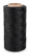 En rulle slitstark DIY polyester sytråd skräddarlinje draklinje fiskelina på en pappersrulle (svart)[D] Black 12.00X5.50X5.50CM