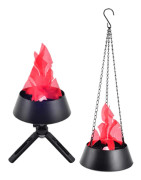 3D Dynamisk Flameffektlampa - LED Julstämning Belysning - Realistisk Flammsimulering - Inom- och Utomhusbruk - Säker Flamlös Dekoration