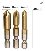 3ST Set för trämetall Quick Chan 6mm 8mm 9mm