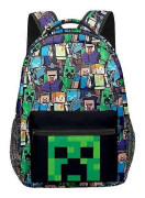 Minecraft skolväskor för grundskole- och gymnasieelever, barnryggsäckar, stor kapacitet, bekväma och lätta att bära B