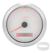 85mm Pekare Varvräknare 0-3000 RPM Justerbar 7 Färgers Bakgrundsbelysning för Bil Båt Motor Generator 9-32V DC Vit
