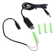 USB 5V Strömförsörjningskabel Ersätter 4st 1.5V AM-4 LR03 3A Batterier för Leksak