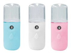 USB-laddning Nano Sprayer Vattendroppe Mini Bärbar Handhållen Återfuktande Instrument Befuktande Ånga