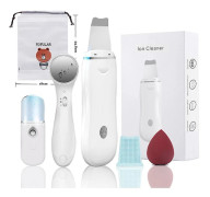 Ultrasonic Skin Scrubber Pore Cleaner 2+4 Kit Facial Ion Shovel Deep Face Cleaning Sonic Peeling Device Kit Blackhead Remover style 2