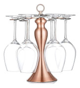 Klassisk elegant bordsvinsglas, ställ 6 vinglas hållare förvaring fristående vinglasställ displayhållare, upp och ner hängande kopporganisatör Displ