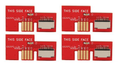 Konsol Micro Storage Card Adapter Spelkonsol Minneskortläsare för GC SD2SP2 SDLoad SDL 4st Röd