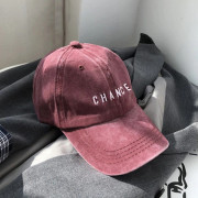 Hatt Dam Sommar Bokstav Broderi Mjuk Topp Retro Industri Red