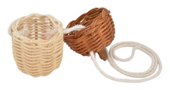 Rattan Korg Väska 7x13cm Storlek Längd Mini Portabel Lätt Vikt Stark Tålighet Manuell Rattan Fotoväska