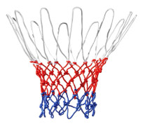 Basketbollnät Hemmasportutrustning - Röd Vit och Blå Nylon -