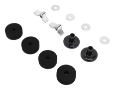 12st Cymbal Ersättningstillbehör Filtar Hylsor 4cm för Hi Hat Koppling Kopp Vingmuttrar Bricka (Svart)