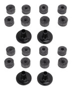 2 set cymbalfilt ärm plast ersättningstillbehör för trumset slagverksinstrument grå