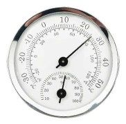 Hygrometer Termometer Inomhus Temperatur Luftfuktighet Sensor Monitor Detektor Mätningar För Hem Garage Växthus Vinkällare, Silver, Fone