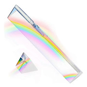 2 st Klar Triangulär Prisma, 15 & 2,5 cm Längd Optiska Prismor för Undervisning i Ljusspektrumfysik och Fotofotograferingsprisma[D] Transparent