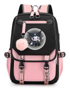 45cm Sanrios Cartoon Kawaii Kuromi My Melody Cinnamoroll Skolryggsäck Stor Kapacitet Casual Lätt Söt Ryggsäck Kuromi1 Kuromi14