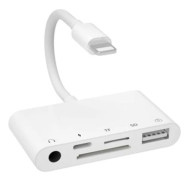 USB Kamera Adapter Hona OTG USB Dubbel 3 i 1 HDMI 1212-Y21 Vit