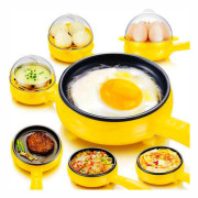 Mini Household Egg Omelette Pancakes Electric Fried Steak Frying Pan Non-Stick Boiled Eggs Boiler Steamer Cooker