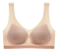 Guoguo Plus Size Dam Underkläder Andningsbar BH Is-Silke Lyftande BH Formande Kraftfull Trådlös Bralette Ultra Bekväm Underkläder