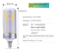 Mordely Majslampa LED Majslampa E14-25WSLIVER SLIVER E14-25W E14-25WSliver