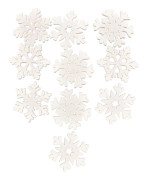 10 st Jul Snöflingor Ornament Trä Hängande Dekorationer Rustik