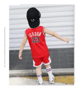 Toddler Kids Basketbolltröja Set Baby Boys Girls Letter Väst + Sportshorts Set Boys Sommarkläder NO.23röd 90CM