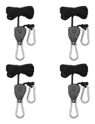 4-pack 1/8-tums justerbar kraftig repkrok spärrväxthusbelysningsarmatur, förstärkta metallinre växlar
