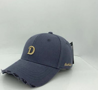 Dotpet keps Dam vår sommar D bokstav broderi Ripped Retro Baseball keps Män (Grå)