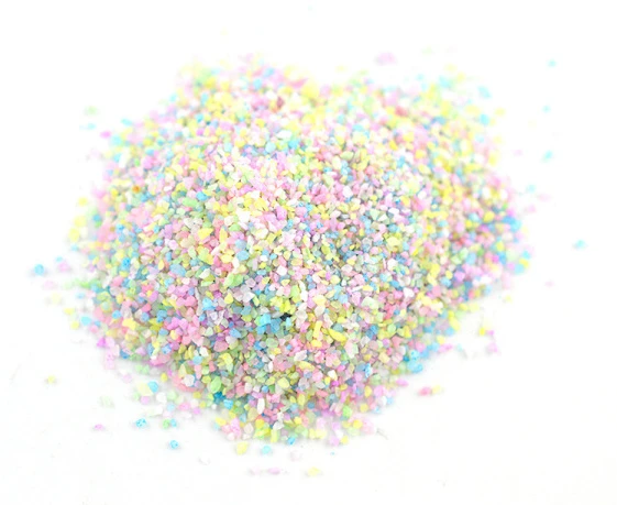Självlysande sandfyllmedel Epoxiharts Hantverksfyllning Sand Färgglad målningsdekor Återvinning Landskapsarkitektur Sandpartiklar för gör-det-själv Mix Color