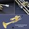 Trumpetrengöringsborste Set Kit Musikinstrument Underhåll Tillbehör-hy