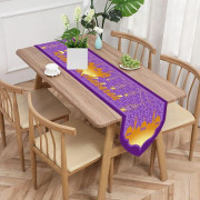 Ramadan Dekoration Bordslöpare Hem Duk LILA purple