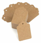 200 st kraft prislappar etiketter 3,2x5 cm tagg butiksetiketter klädetiketter för smycken klädesplagg produkt, brun