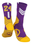 Mordely 2 par Los Angeles Lakers #24 Kobe Bryant Basketstrumpor Pojkar Sportstrumpor Herr För Barn Vuxna Kids