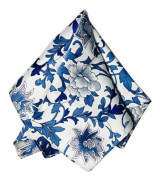 Bandana, näsduk, sidencrêpe satin med orientaliskt konstmotiv