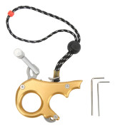 Aluminiumlegering Compound Bow Release Aid 3 Finger Grip Brake Utomhus Jakt Bågskytte Tillbehör Guld
