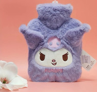Sanrio Plysch Varmvattenflaska - Dubbel Temperatur, Avtagbart Överdrag för Nacke, Rygg, Axlar & Benavlastning Kuromi Hot water bag