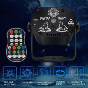MN-R60 USB Uppladdningsbar Mini Röstaktiverat Laserljus Jul Hemunderhållning Blixt LED Laser Atmosphere Light Scenljus