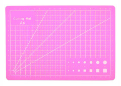 A5 rutnät PVC skärmatta Självläkande papper Lädertyg Skärbräda (Rosa)