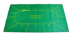 70x35 tum Professionell Pokermatta, 10 Spelare Portabel Flanell Texas Hold'em Pokerbordslayout för Spelkort Pokerspel{KDO}