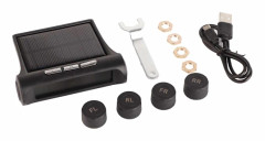 TPMS Solardäcktrycksövervakning Realtidsvisning Alarm Tryck 4 Externa Sensorer för Bil Färgskärm Extern (Vietnamesiskt Röst)