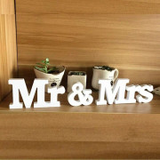 Bröllopsdekoration Bokstäver Mr & Mrs Bordsdekoration-1 Set (Typ 1)