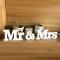 Bröllopsdekoration Bokstäver Mr & Mrs Bordsdekoration-1 Set (Typ 1)