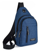 Herrar Crossbody Sling Ryggsäck Lätt Slingväska Resa Vandring Bröstväska Dagryggsäck Med Hörlursuttag