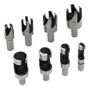 8st HSS träpluggskärare träskärverktyg pluggbits träpluggskärborr 6mm/10mm/13mm/16mm, med konborr och kloborrkronor