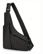 Lättviktig unisex bröstväska i japansk stil - Liten multifunktionell ryggsäck med crossbody & midjeväska, fransdetalj [DB] BJ8122 Crossbody Bag Black