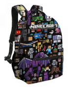 Minecraft skolryggsäckar för grundskole- och gymnasieelever, barnryggsäckar, stor kapacitet, bekväm och lätt att bära B